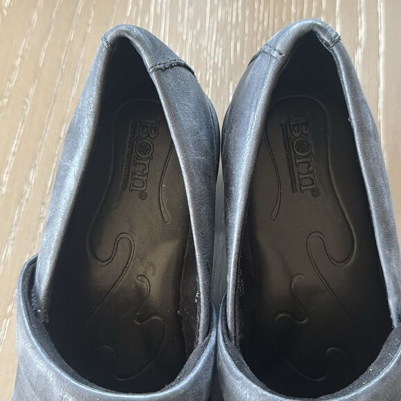 Born Women's Black Leather Mules Clogs Slip On Shoes Platform Casual Work Size 8 - Picture 11 of 12